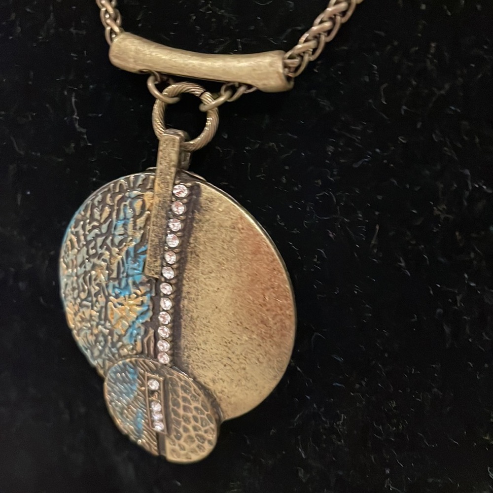 Vintage Napier Bronze Pendant Statement Necklace - Picture 2 of 4